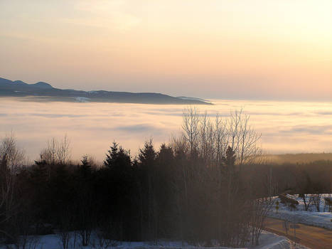 Sea of Clouds Over the River