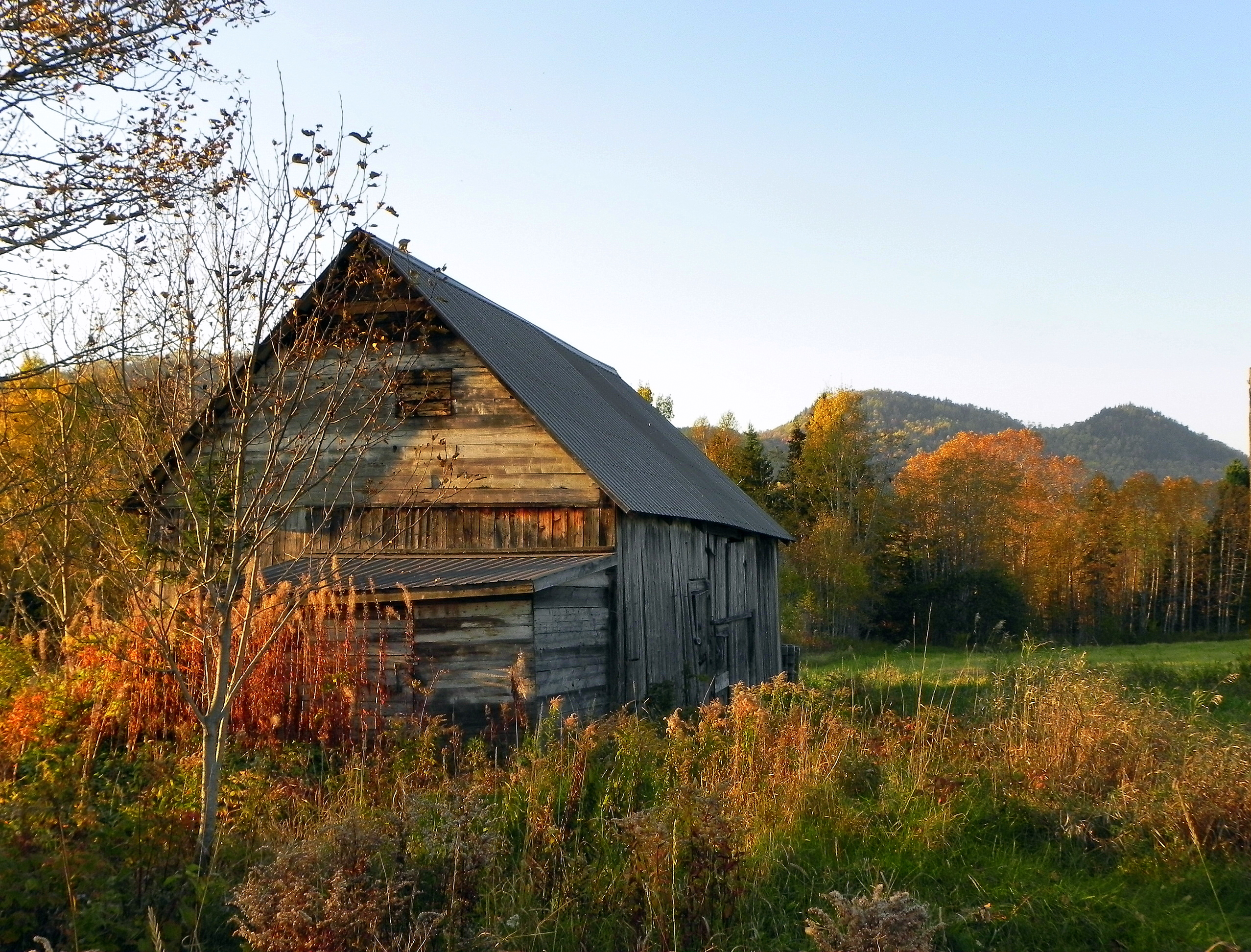 An Old Shed At Sunset