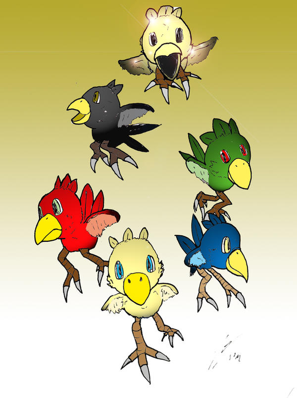 Ff Bird Final Fantasy - Chocobos by Risteing on DeviantArt