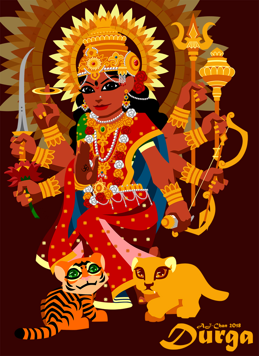Hindu Mythology: Durga by AJLamont-chan on DeviantArt