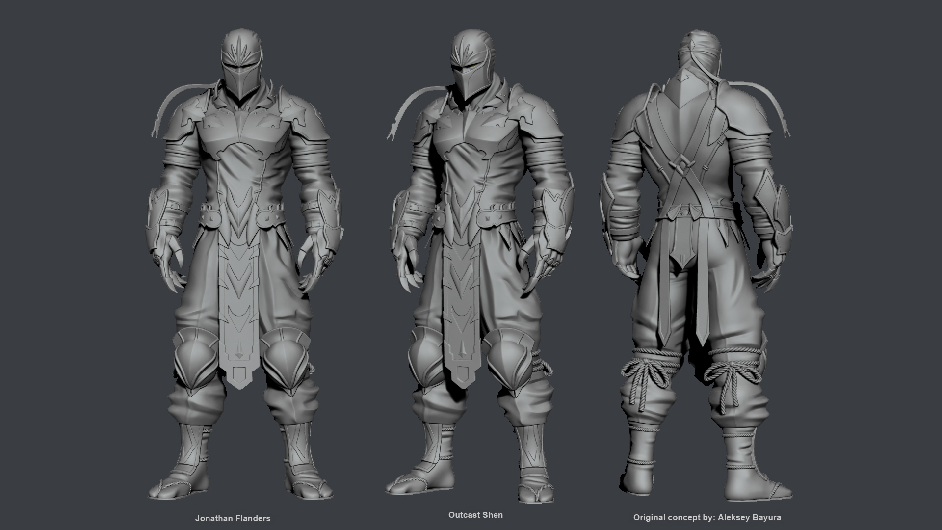 Jonathan Flanders - Outcast Shen - Zbrush Model