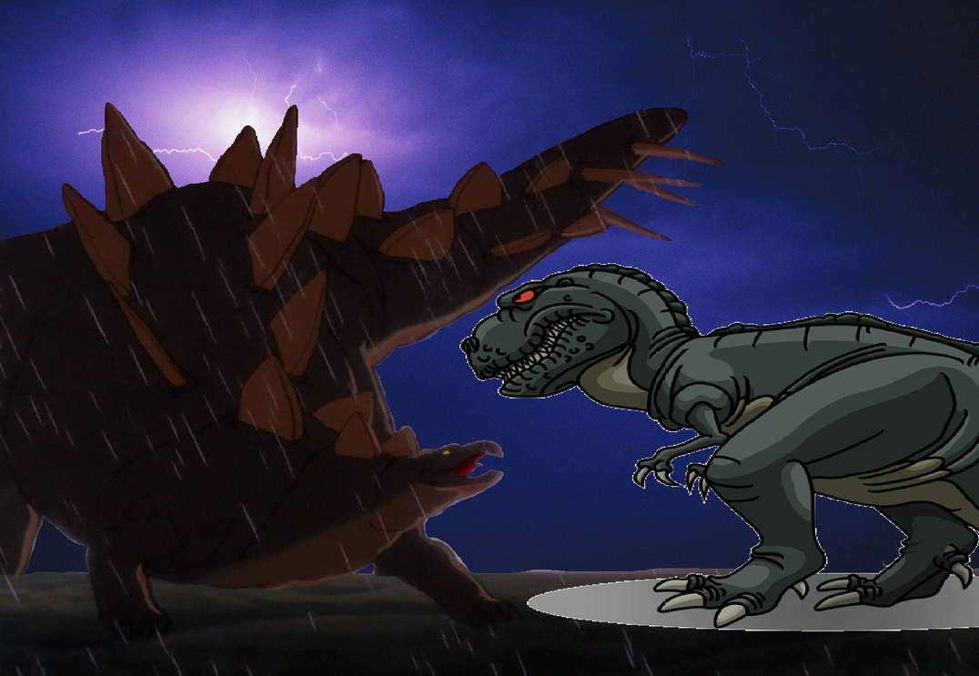 Tyrannosaurus Rex Vs Stegosaurus Remastered by leivbjerga on DeviantArt