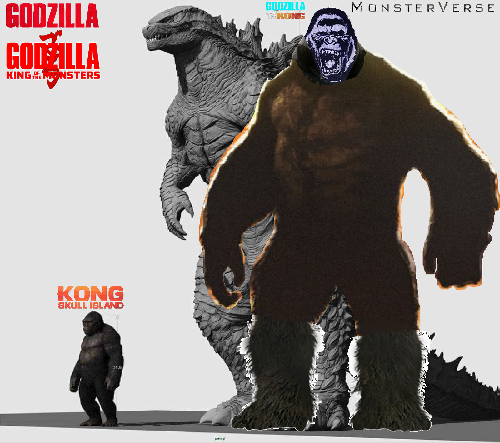Godzilla vs Kong Sizes by leivbjerga on DeviantArt