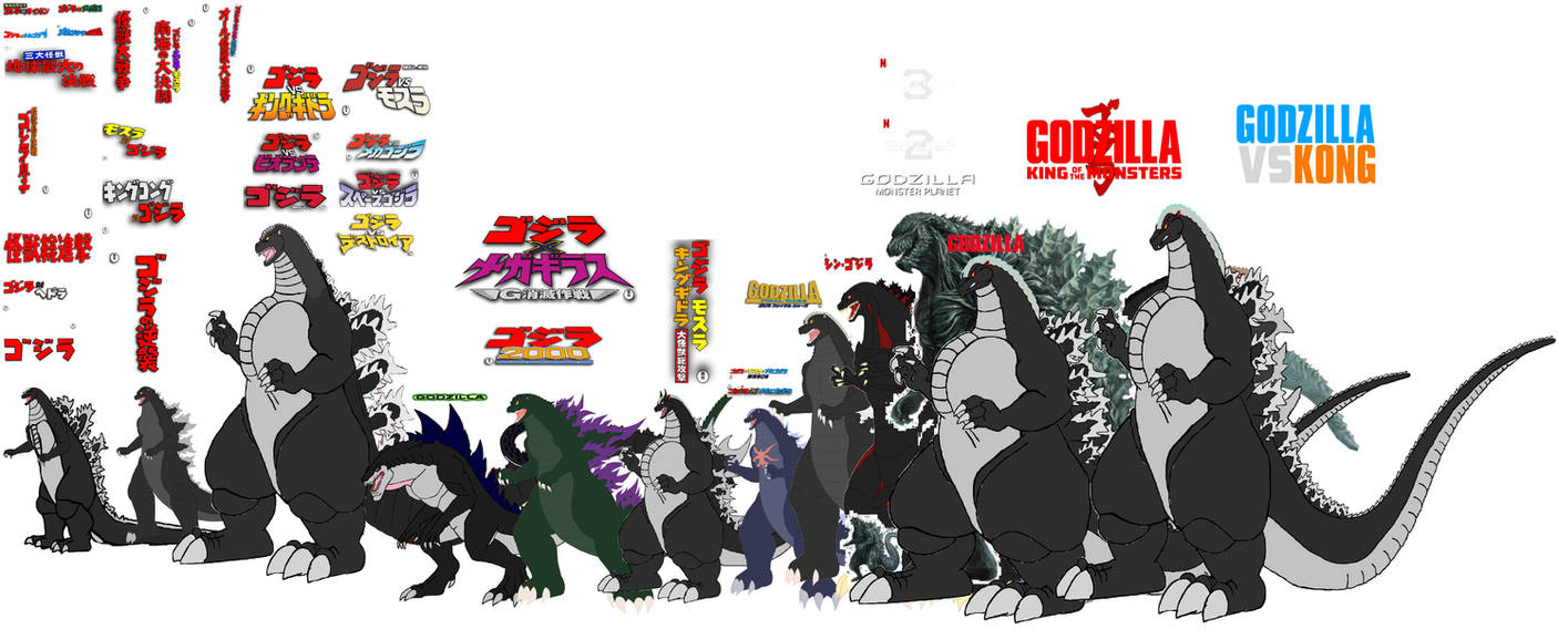 Evolution Of Godzilla 19542021 by leivbjerga on DeviantArt