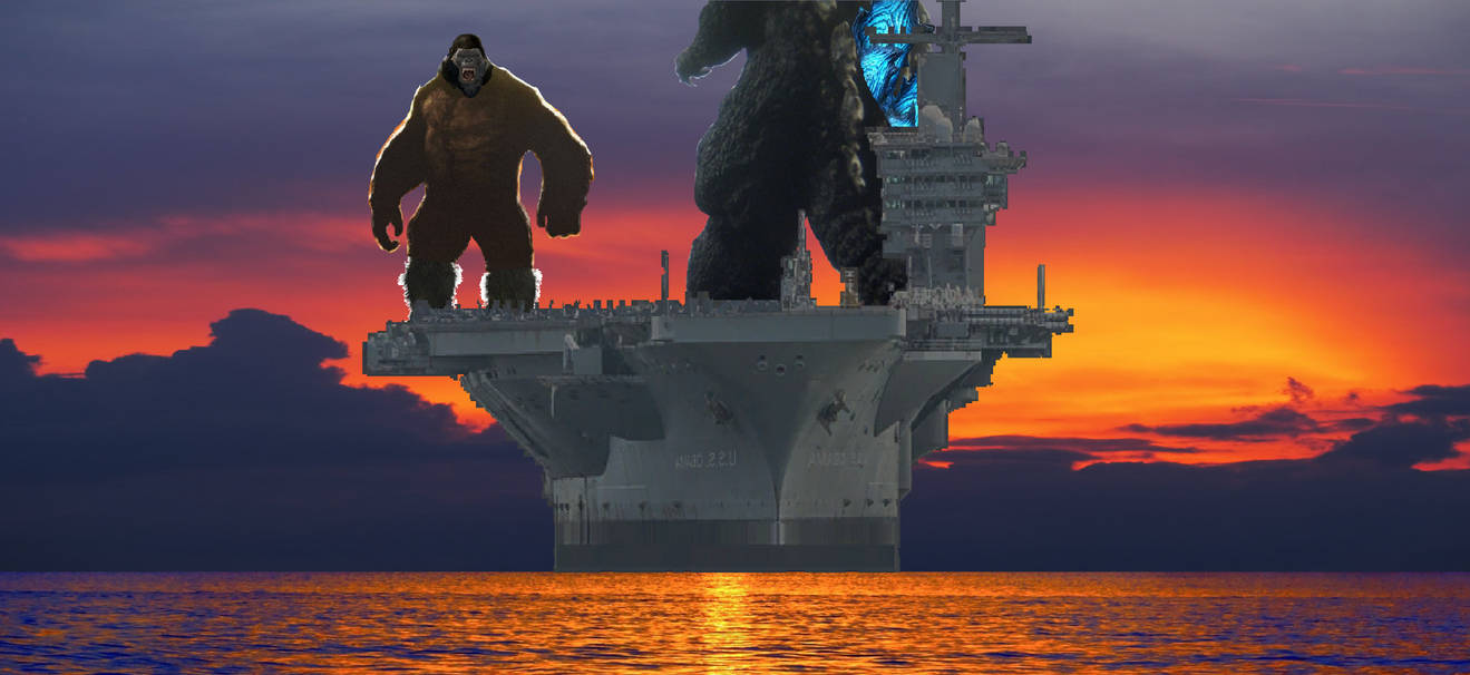 Godzilla Outpost Godzilla vs Kong Confrontation On Cargo Outpost 33 by leivbjerga on ...