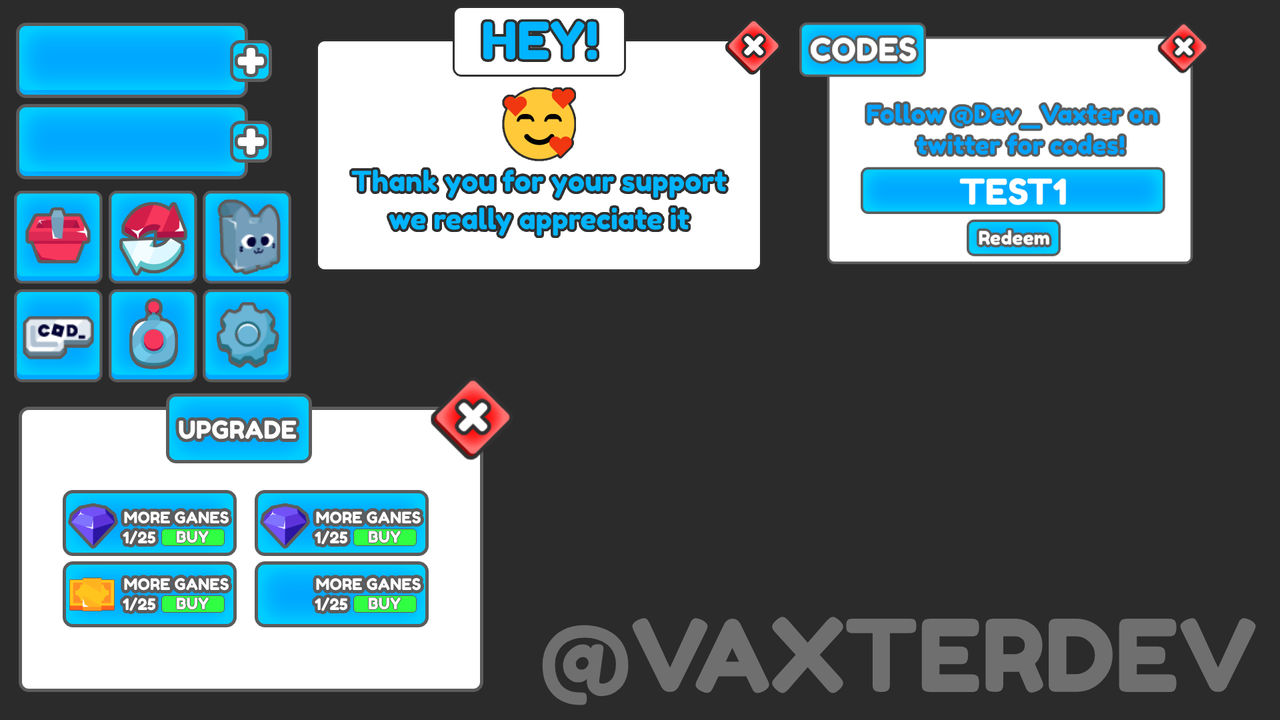 UI for a simulator game by VaxterDev on DeviantArt