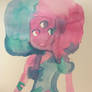 Watercolor Cotton Candy Garnet