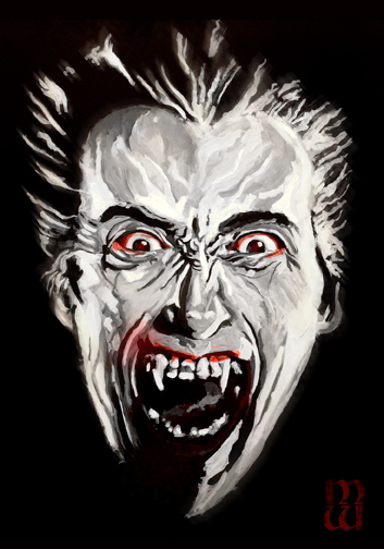 Christopher Lee as Dracula by markwilliams on DeviantArt