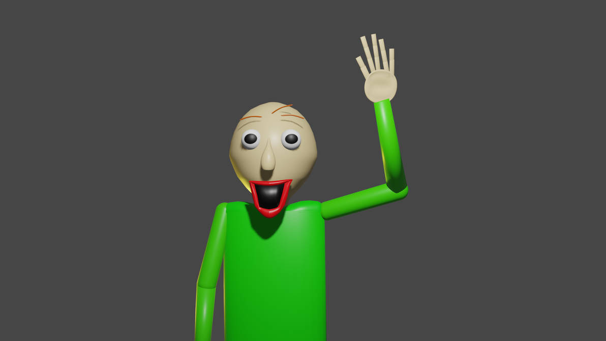 Baldi Standing Model Baldi 3D Model Download , Artists and crafters (from baldi’s substitute ...