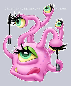 Pink beholder - commission