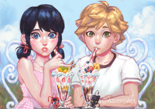 Adrian  x marinette - miraculous ladybug date