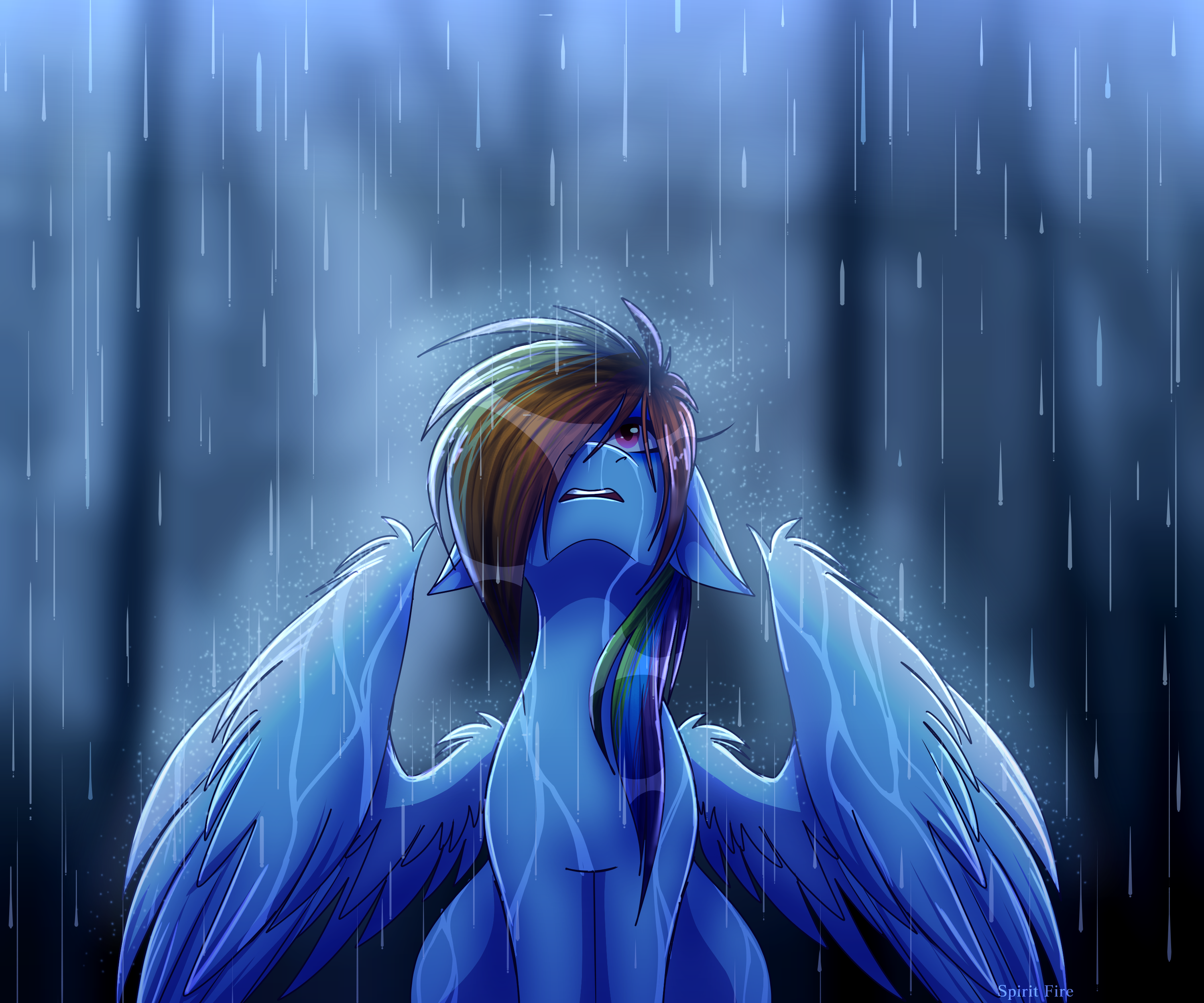 under the rain (mlp fanart)