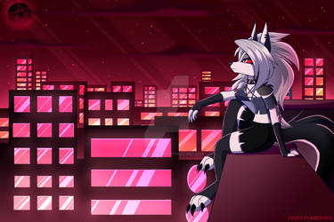on the roof (helluva boss fanart)