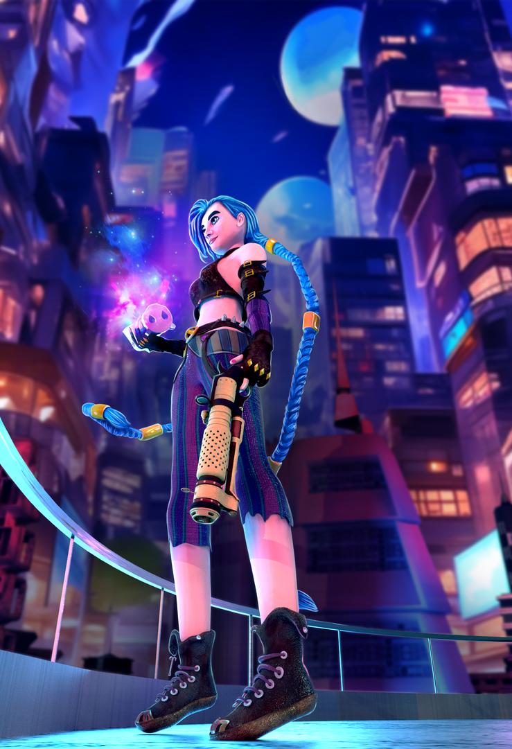 3D model of the character Jinx by 1SSsson on DeviantArt