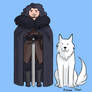 Jon Snow and Ghost Derps