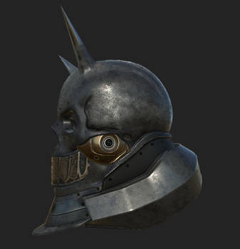 Skull helmet side view game model