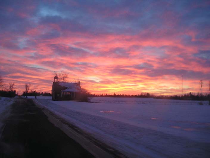 Sunrise over the Schoolhouse