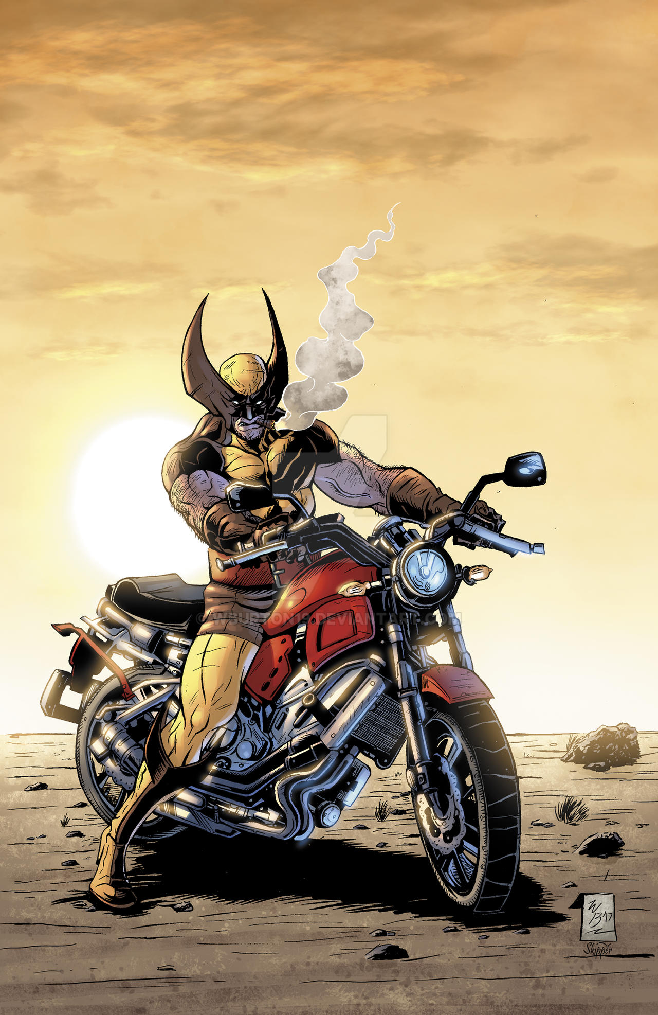 Esboco Wolverine motoqueiro by Pazotto on DeviantArt