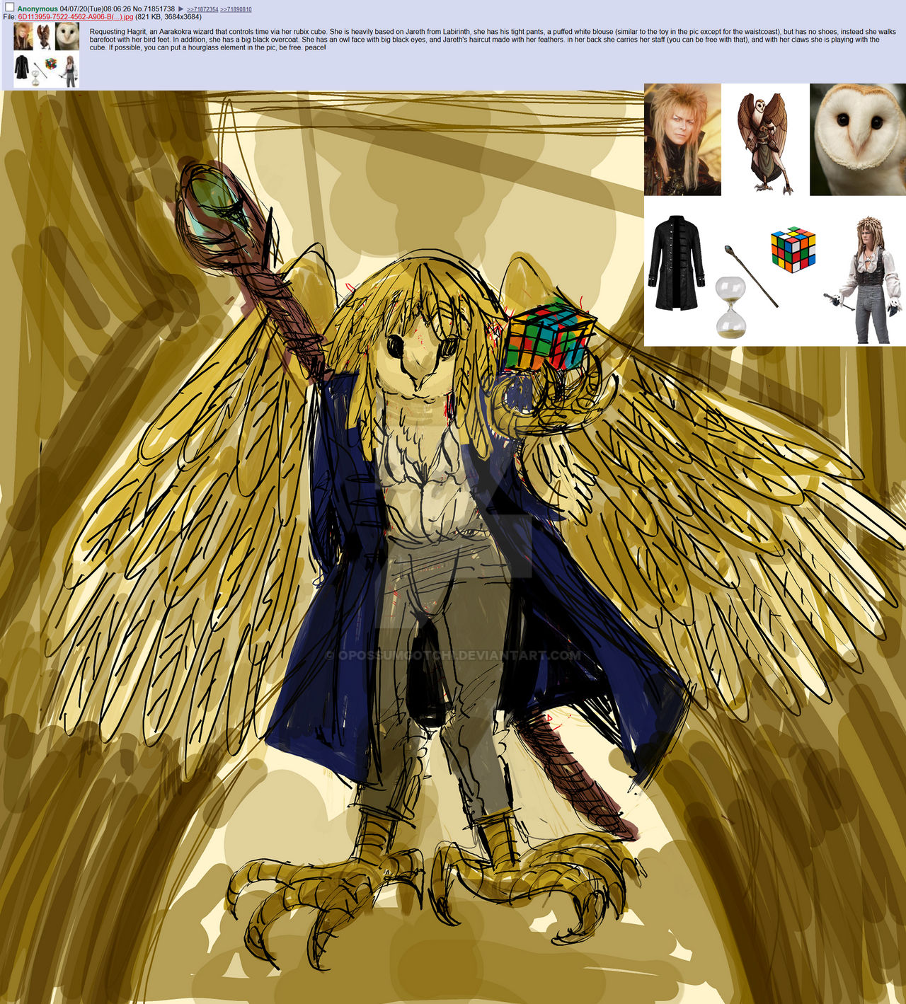 4chan /tg/ drawthread prompts 1 by opossumgotchi on DeviantArt