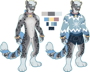 Winter-themed Snow Leopard Adoptable [SOLD]