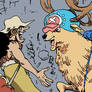 Usopp and Chopper Coloring