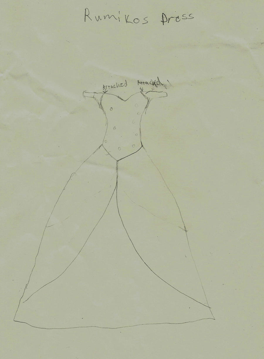 Sketch of Rumiko's dress
