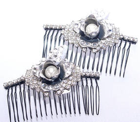 Vintage Rhinestone Haircombs