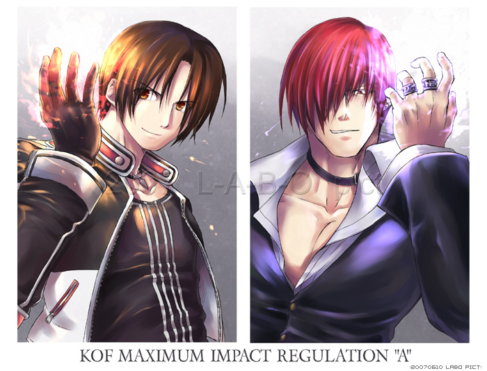 Image result for kof art Kyo and iori