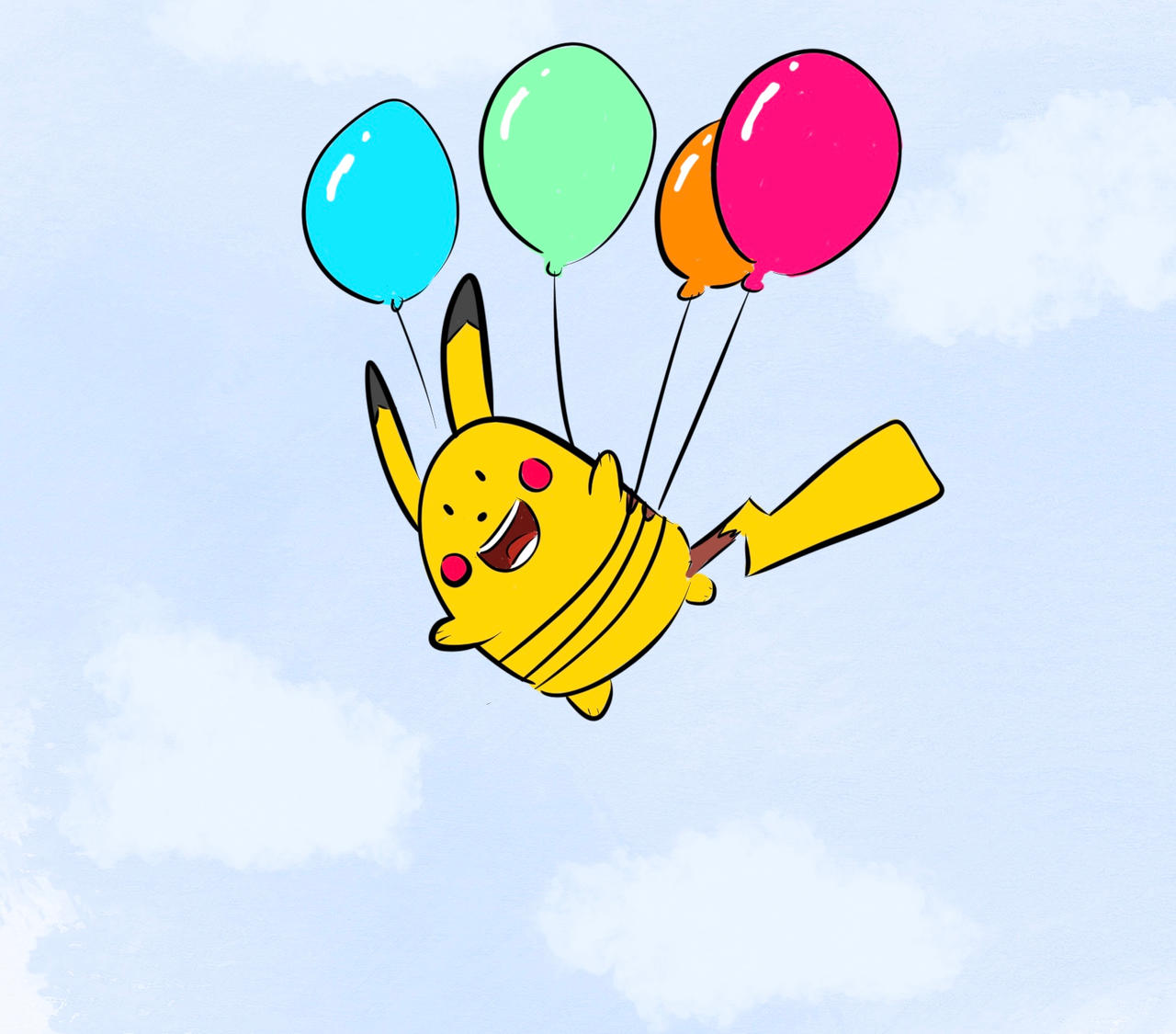 Flying Pikachu by Lucywardart on DeviantArt
