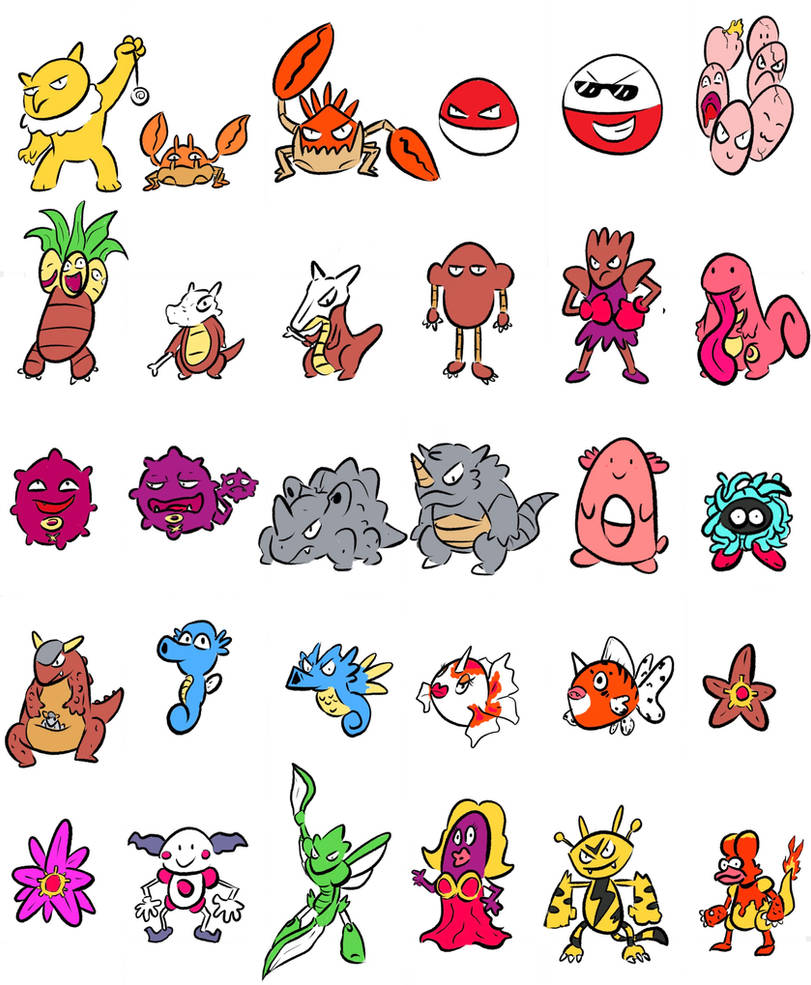 Kanto Pokemon pt 5 by Lucywardart on DeviantArt