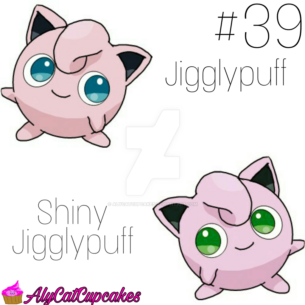Jigglypuff and Shiny Jigglypuff by AlyCatCupcakes on DeviantArt