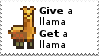 Give a llama, get a llama