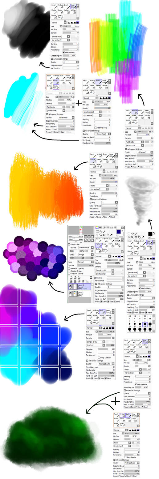 PaintToolSAI brush settings 3