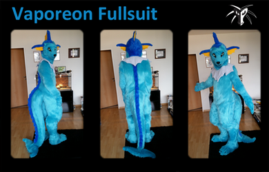 Vaporeon Fursuit by Shiryuakais