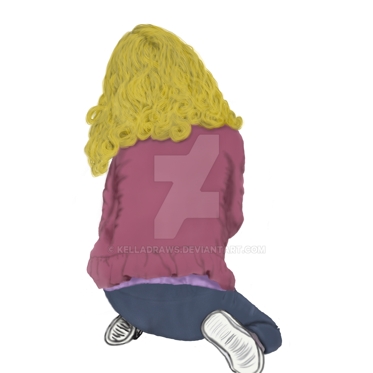 Deviantart Nice Rear View Littlegirl Playing-rearview by KellaDraws on DeviantArt