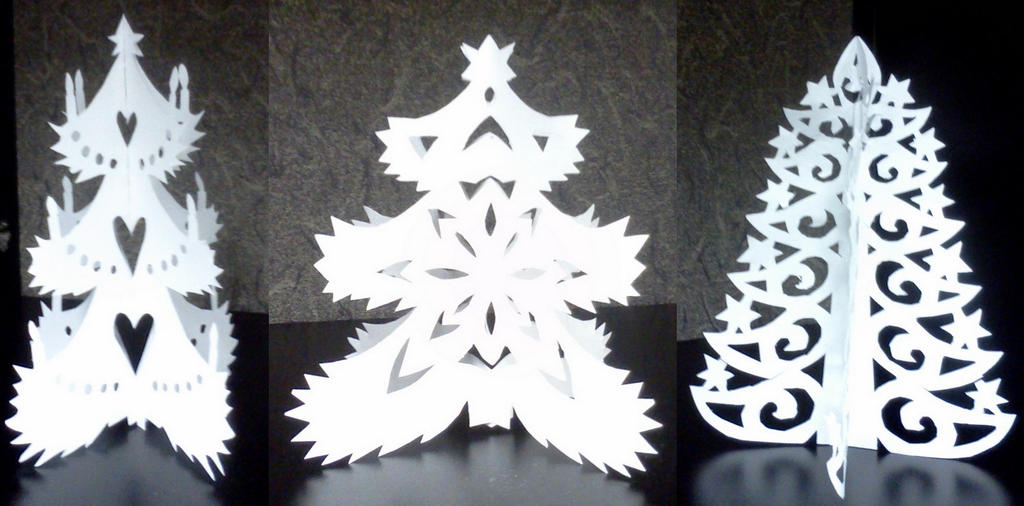 Kirigami - Christmas Trees - Paper Cut by staceysmile on DeviantArt kirigami-christmas-trees-paper-cut-by-staceysmile-on-deviantart