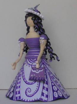 Purple Quilling and Zentangle Doll