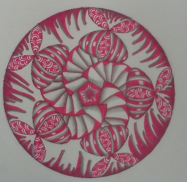 Pink Zentangle 3