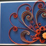 Quilled orange flower card