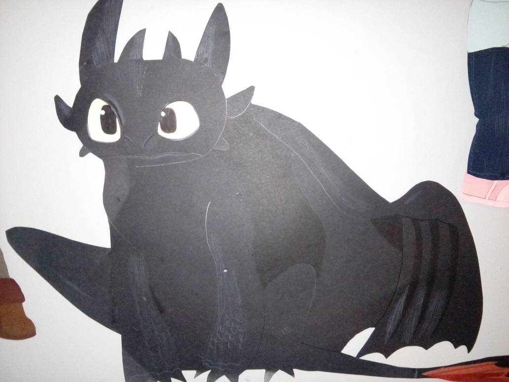 Paper Characters: Toothless by JustSomePainter11 on DeviantArt