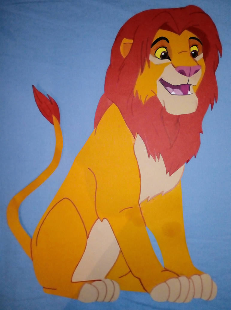 Paper Characters: Simba by JustSomePainter11 on DeviantArt