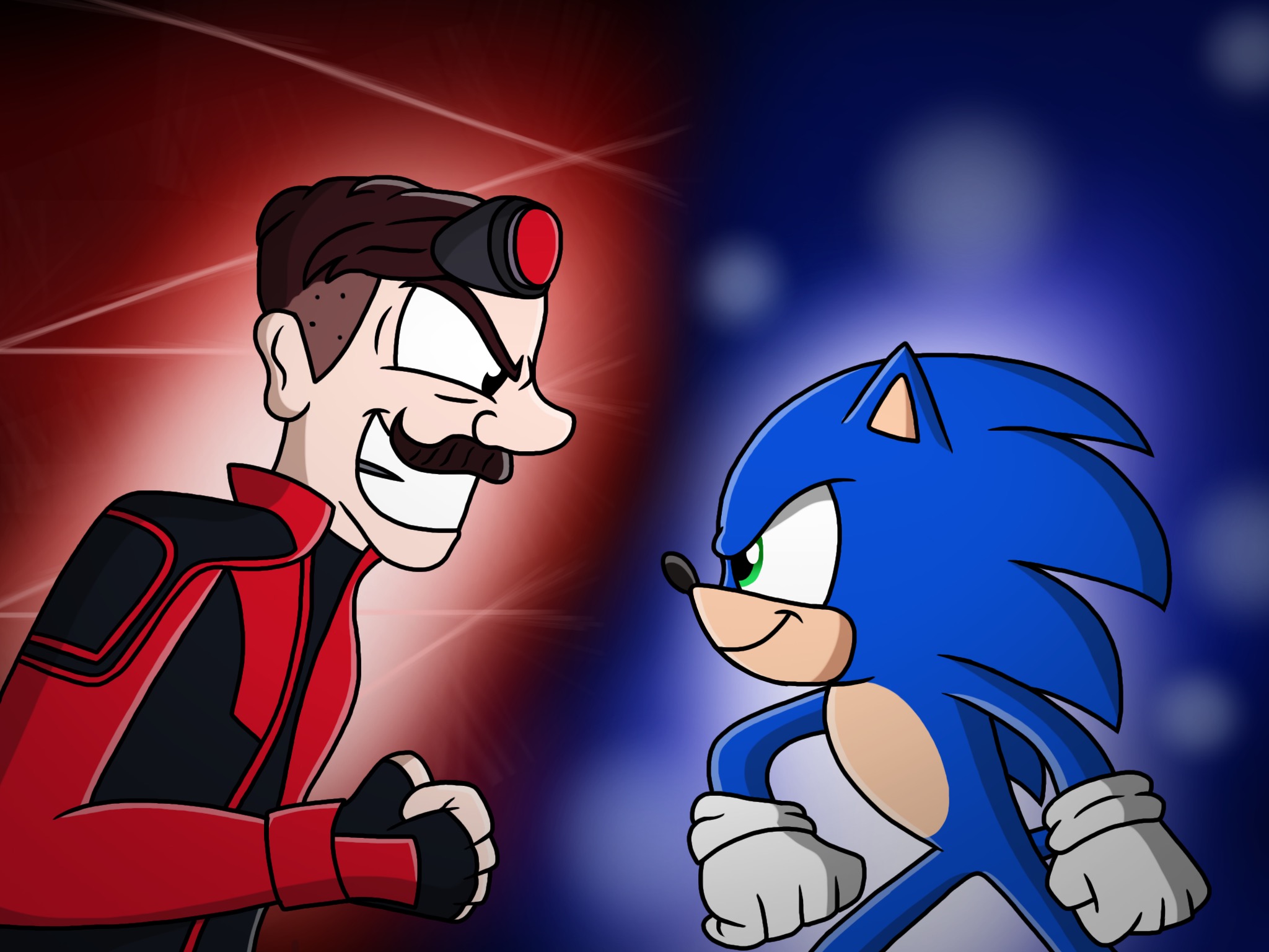 Sonic vs Eggman by JustSomePainter11 on DeviantArt