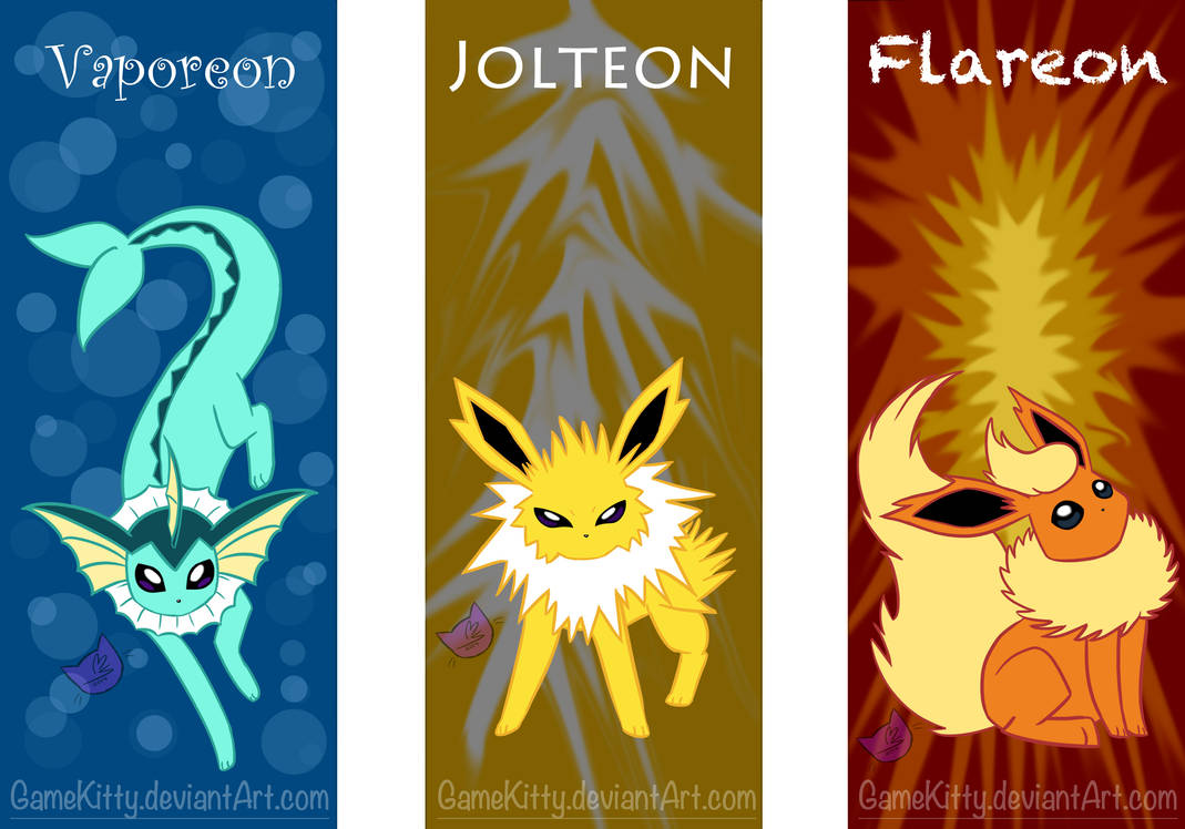 Eeveelutions Bookmarks By GameKitty On DeviantArt