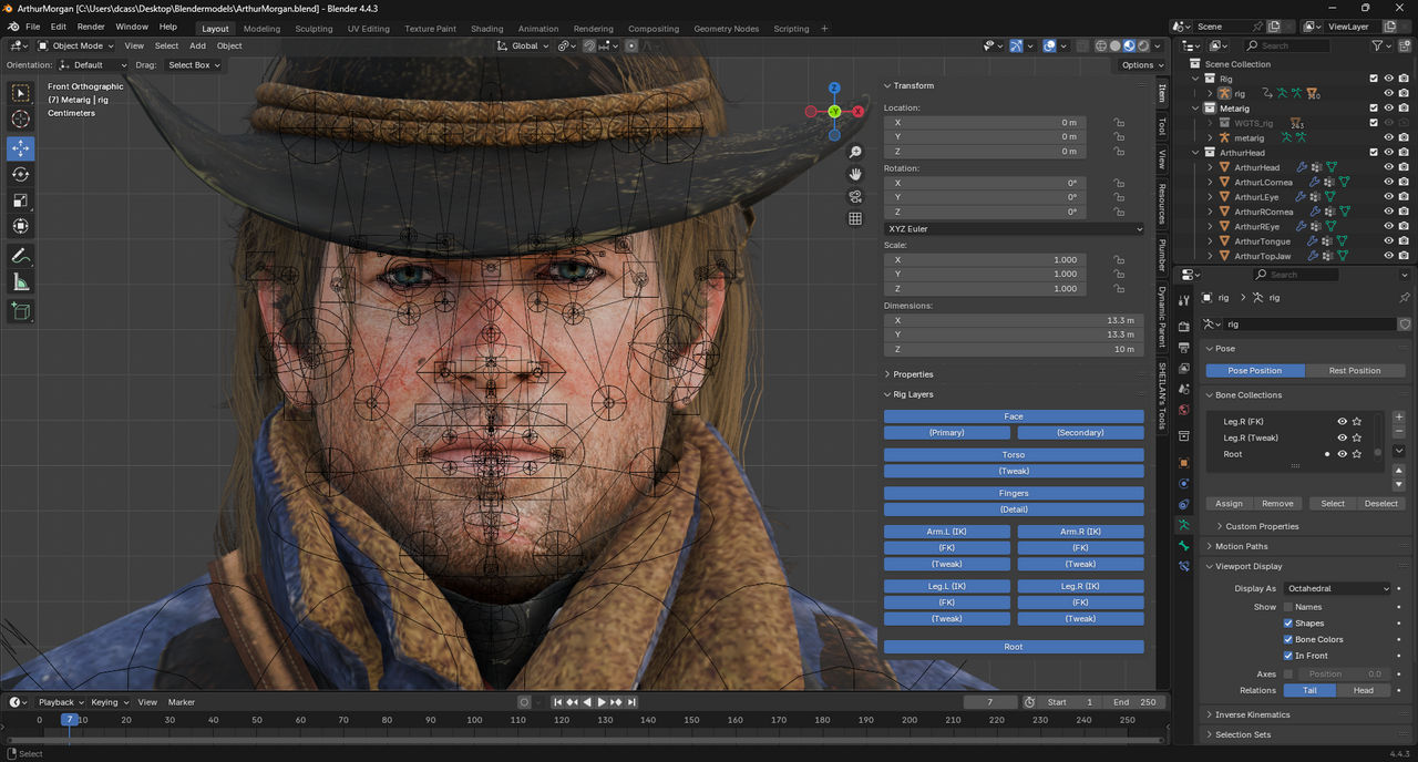 Model Arthur Arthur Morgan Blender model by Dysnauss on DeviantArt
