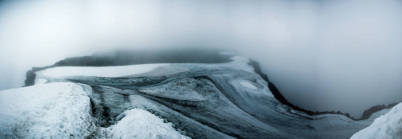 South peak in bad weather