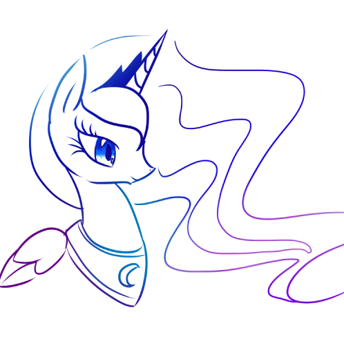 Princess Luna Colored Lines