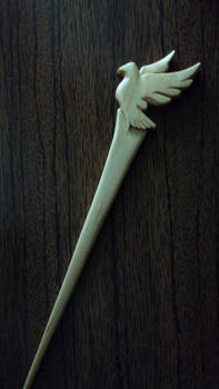 Wooden Dove Hairpin