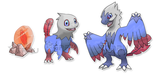 The Velociraptor Fakemon by Neliorra