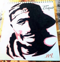 tupac_makaveli_ sharpie/red LP