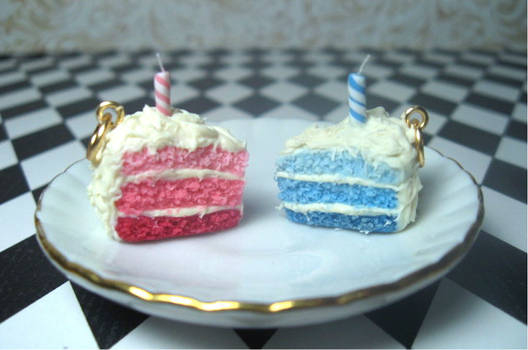 UNbirthday cake slice charms